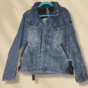 Japanese Brand Fieldcore Vintage Denim Jacket Black‎